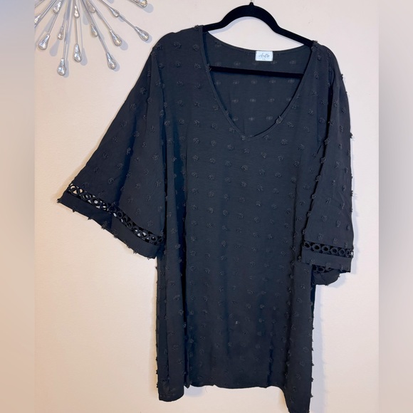 Perfect LBD Little Black Dress Textured Dress 2X - Picture 5 of 9